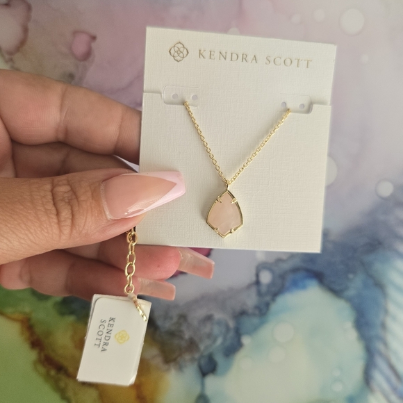 Kendra Scott Pink and Gold Geometric Necklace - Picture 2 of 4